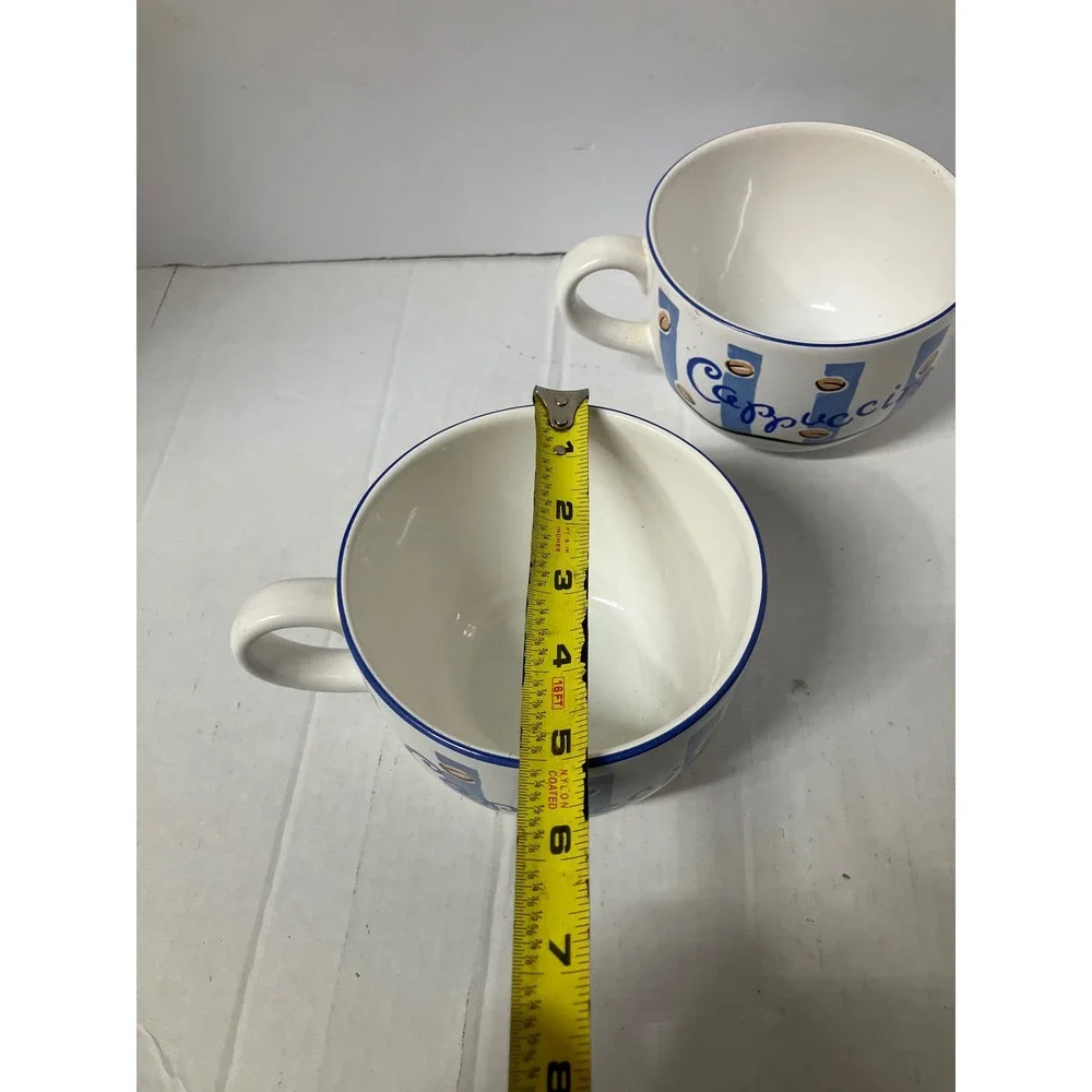 Williams Sonoma Cafe Cappuccino Mugs‎ Set